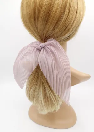 pleated organza bow scrunchies