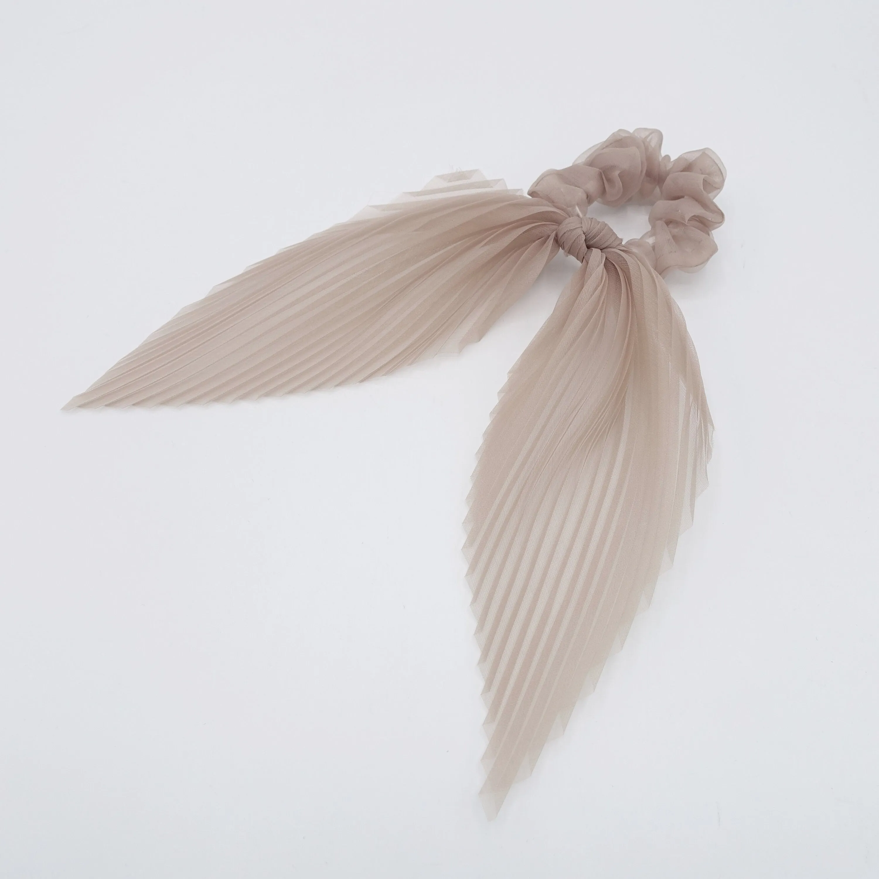 pleated organza bow scrunchies