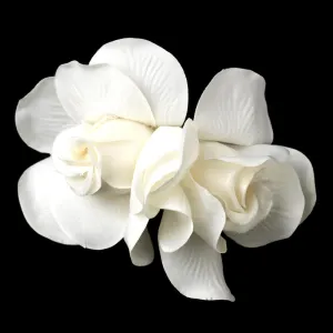 Pretty Gardenia Rose Flower Clip