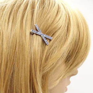 rhinestone embellished cross magnetic hair clip