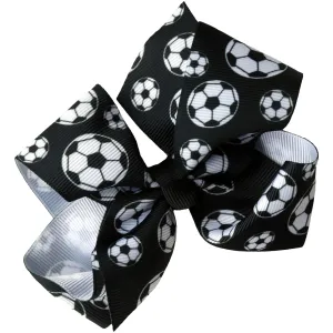 Soccer Sports Classic Hair Bow