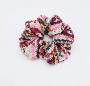 stripe knit scrunchies multi color hair elastic scrunchie