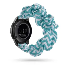 Teal Chevron Scrunchies Bohemian Fashion Design Elastic Watch Strap For Women