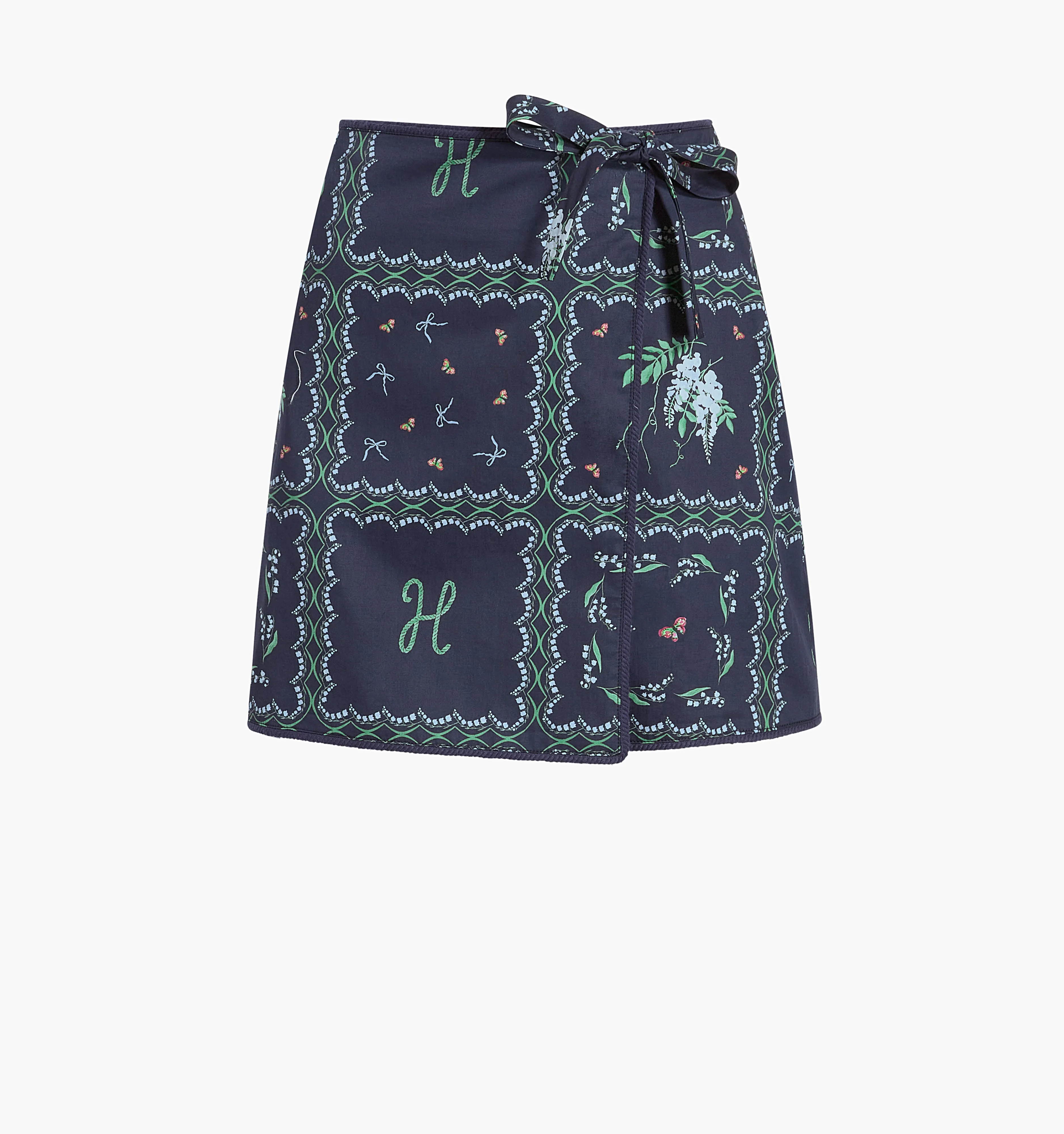 The Carolina Skirt - Navy Floral Patchwork