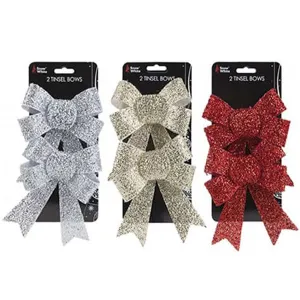 Tinsel Bows 2pk