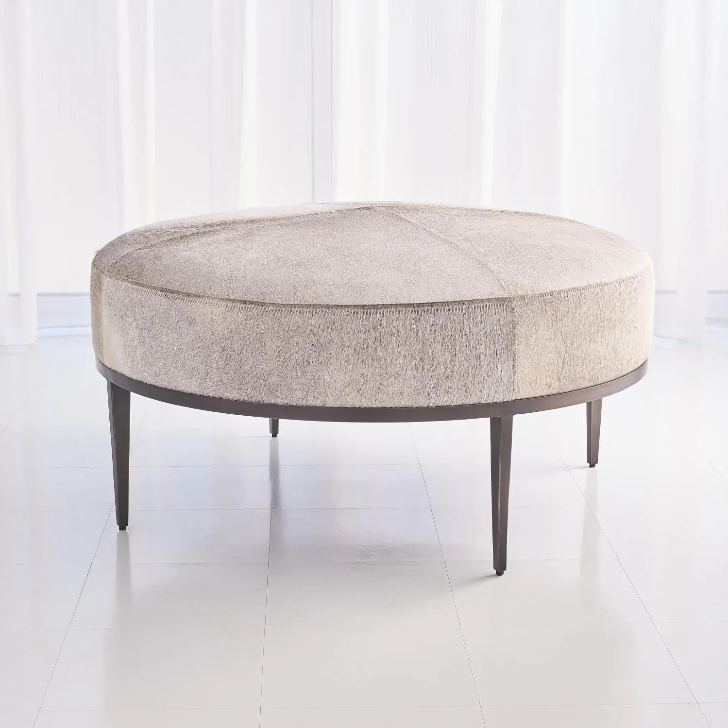 Urban Ottoman w/ Hair-on-Hide