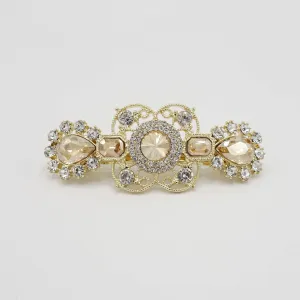 vintage rhinestone hair barrette baroque style bling hair accessory for women